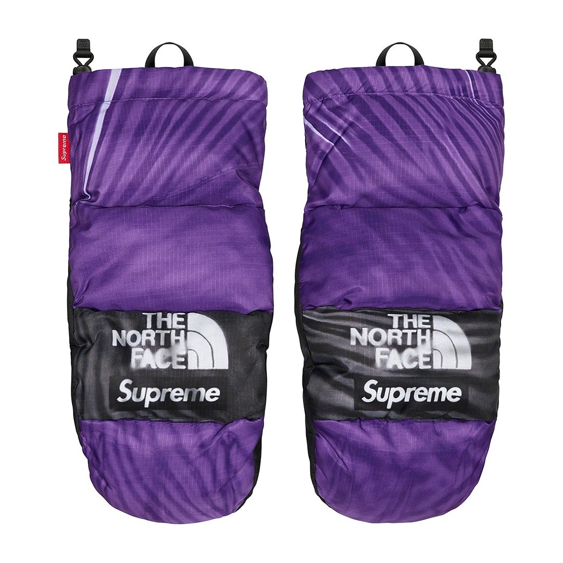 Details on Supreme The North Face Trompe L’oeil Printed Montana Mitt Purple from spring summer 2023 (Price is $98)