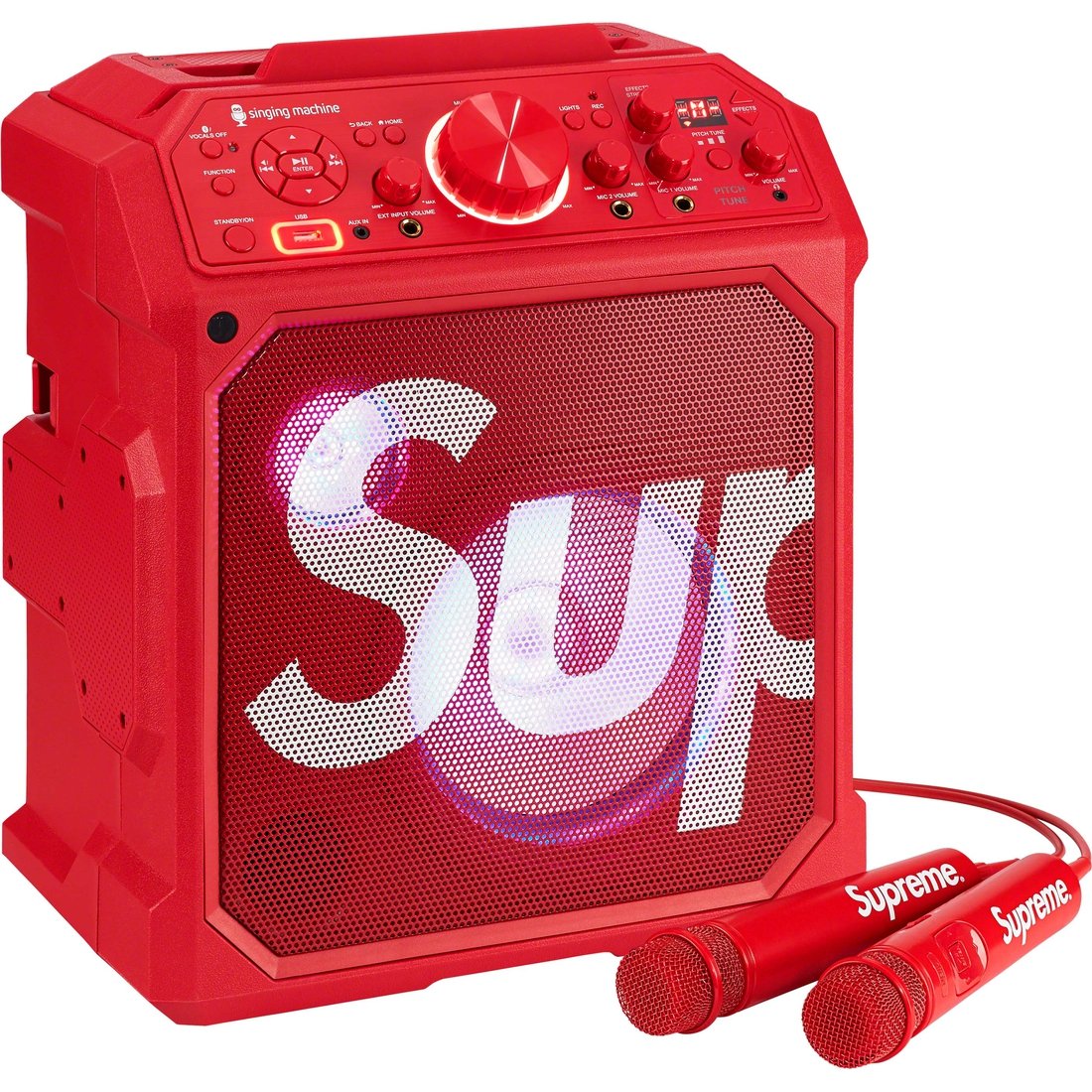 Details on Supreme Singing Machine Red from spring summer
                                                    2023 (Price is $298)