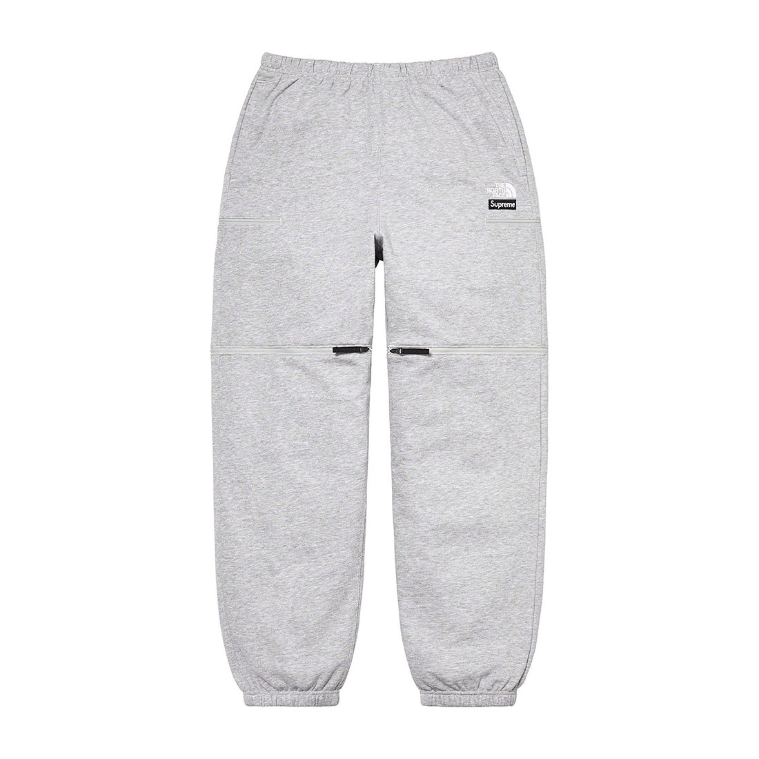 Details on Supreme The North Face Convertible Sweatpant Heather Grey from spring summer 2023 (Price is $138)
