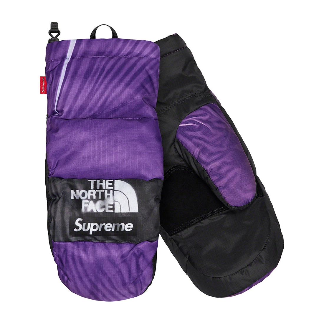 Details on Supreme The North Face Trompe L’oeil Printed Montana Mitt Purple from spring summer 2023 (Price is $98)
