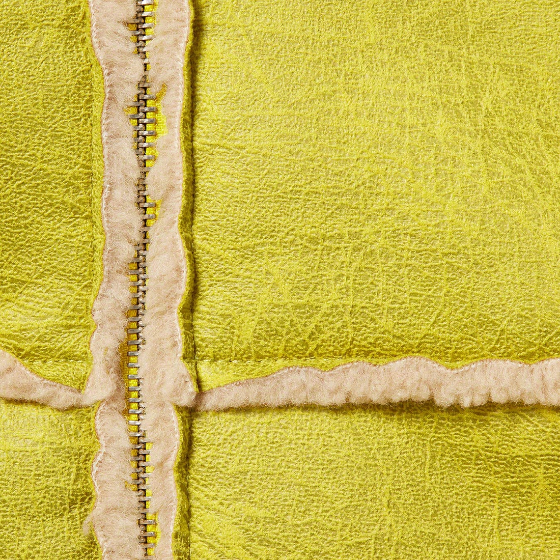 Details on Faux Shearling Hooded Jacket Citrus from spring summer
                                                    2023 (Price is $298)