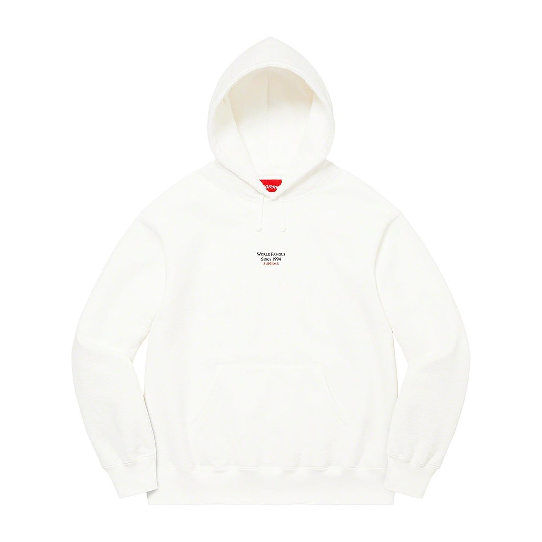 Details on World Famous Micro Hooded Sweatshirt White from spring summer
                                                    2023 (Price is $158)