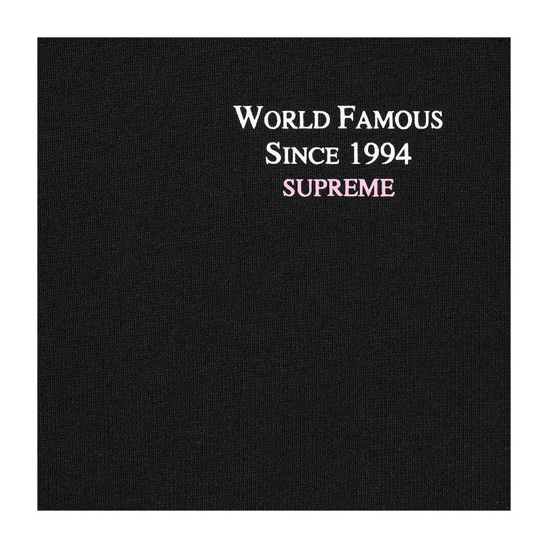 Details on World Famous Micro Hooded Sweatshirt Black from spring summer
                                                    2023 (Price is $158)