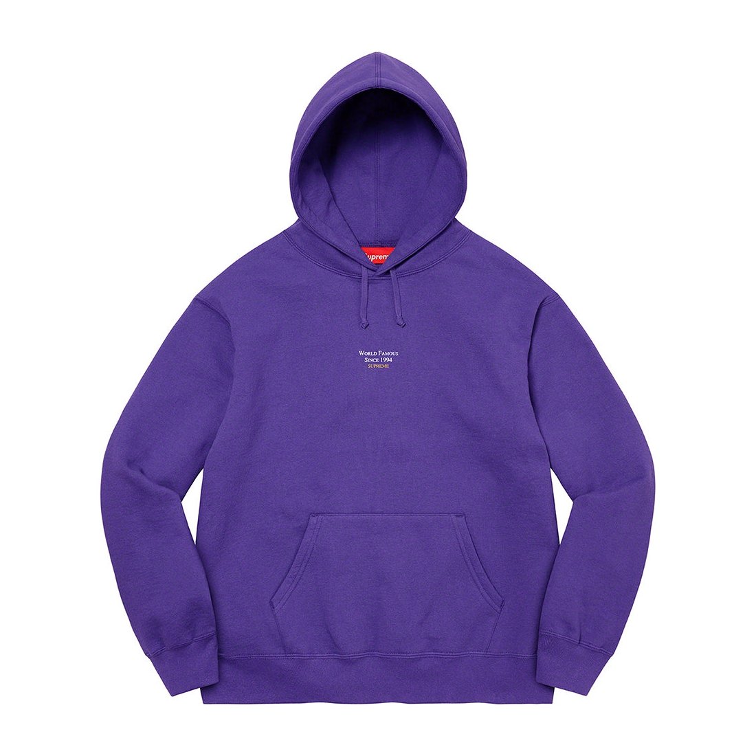 Details on World Famous Micro Hooded Sweatshirt Purple from spring summer
                                                    2023 (Price is $158)