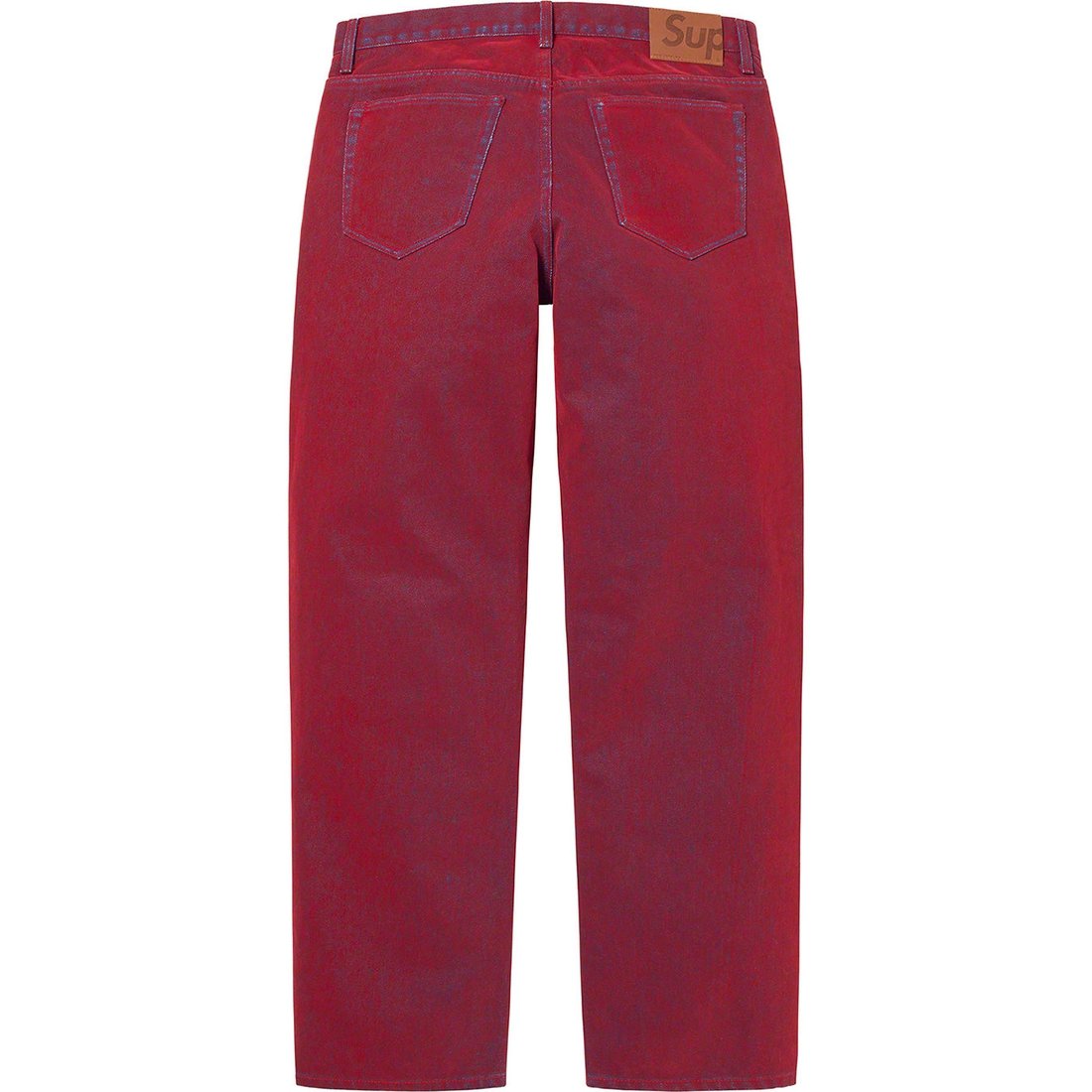 Details on Flocked Regular Jean Red from spring summer
                                                    2023 (Price is $178)