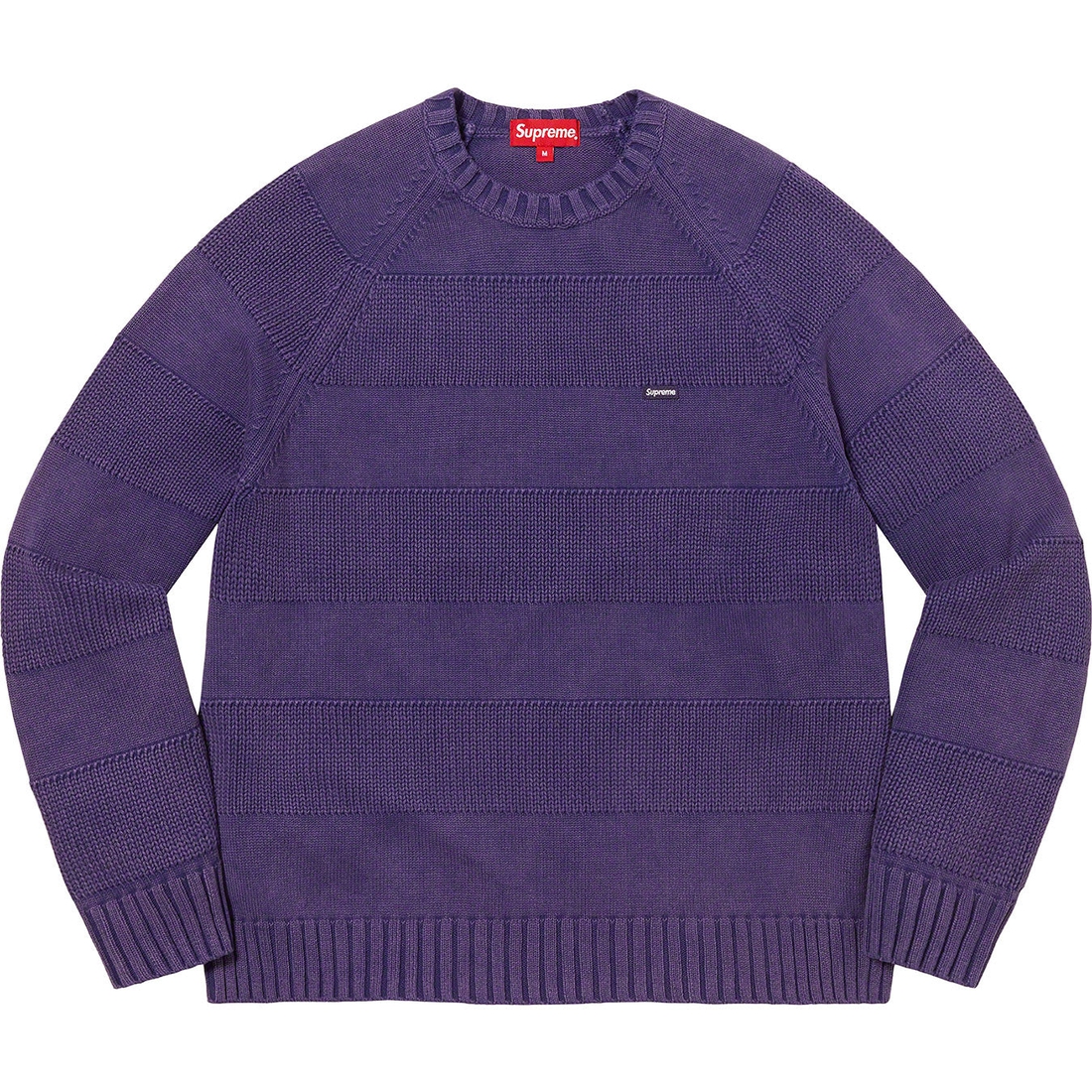 Details on Small Box Stripe Sweater Purple from spring summer 2023 (Price is $138)