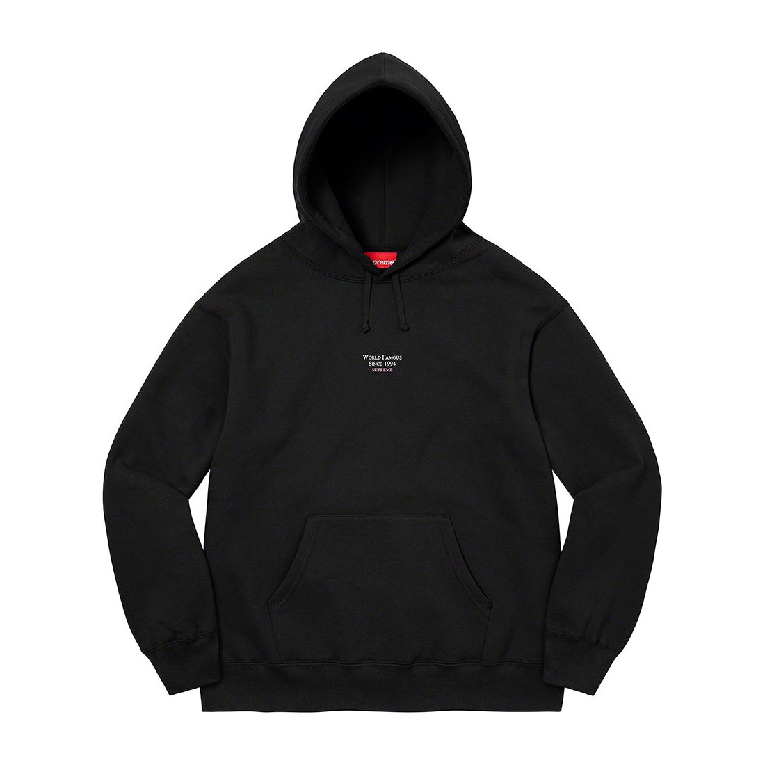 Details on World Famous Micro Hooded Sweatshirt Black from spring summer
                                                    2023 (Price is $158)