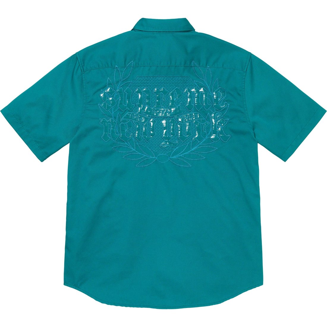 Details on Croc Patch S S Work Shirt Teal from spring summer
                                                    2023 (Price is $138)
