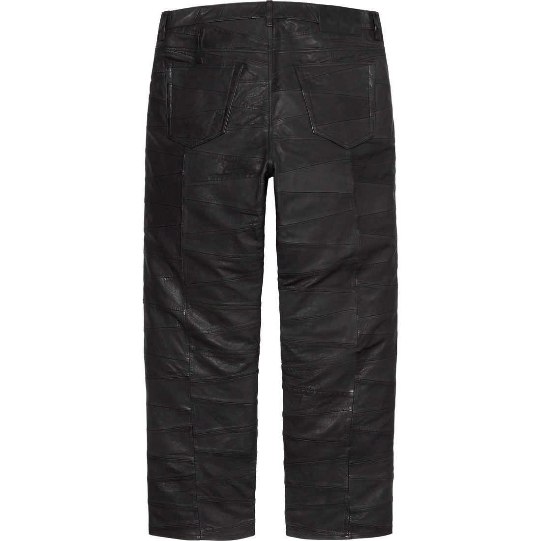 Details on Patchwork Leather 5-Pocket Jean Black from spring summer
                                                    2023 (Price is $428)