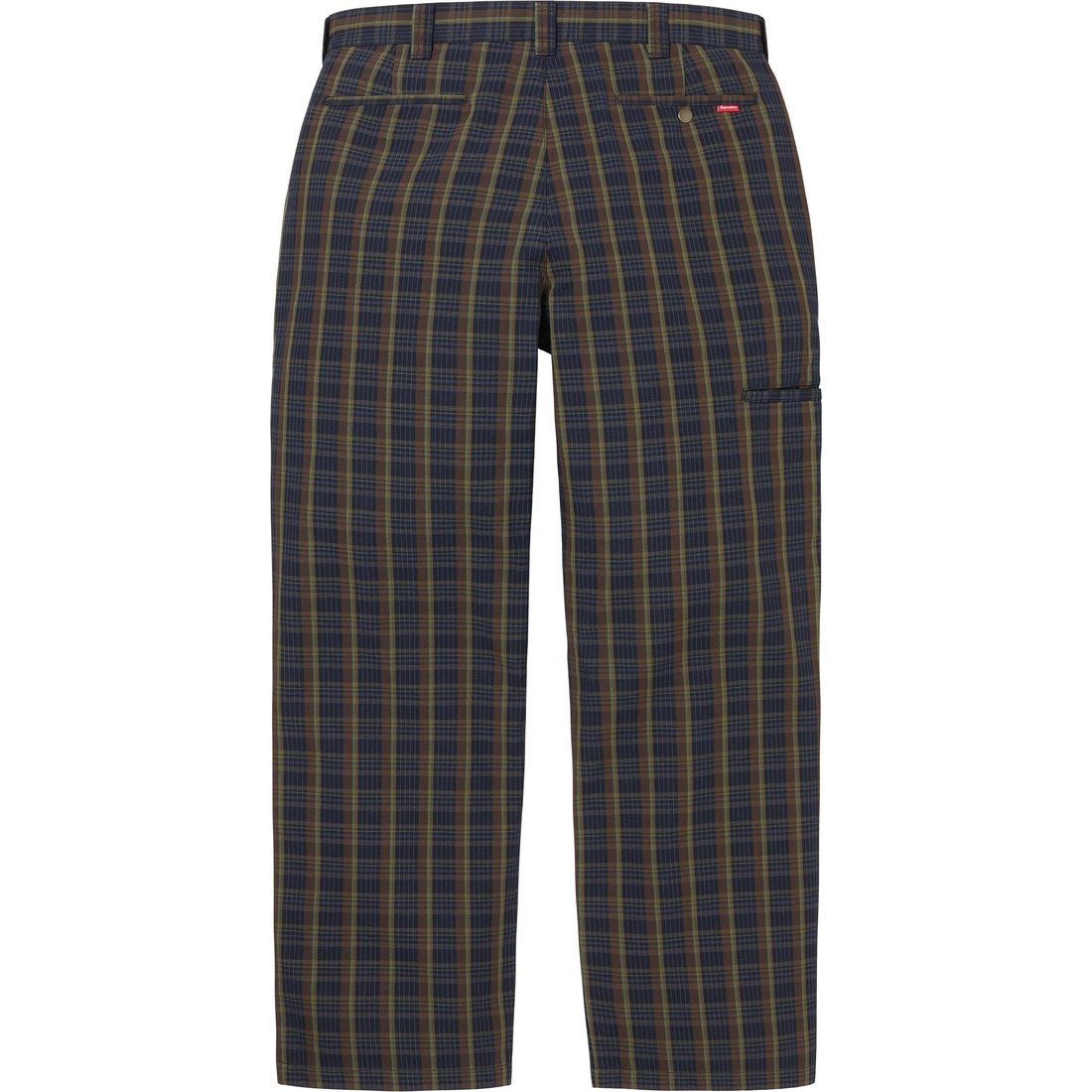 Supreme Work Pant (SS23) - Navy Plaid - $128