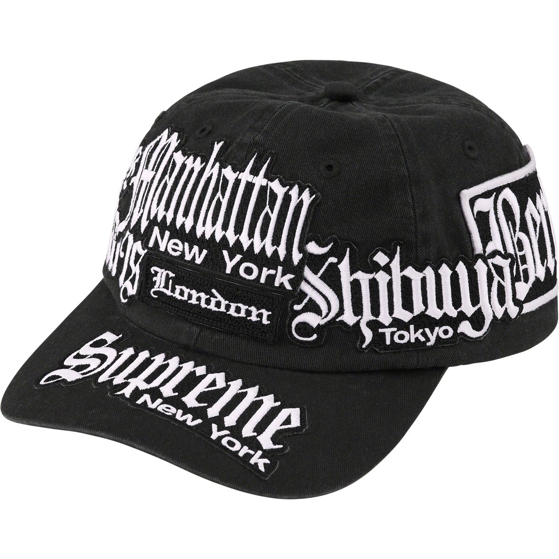 Details on City Patches 6-Panel Black from spring summer 2023 (Price is $54)