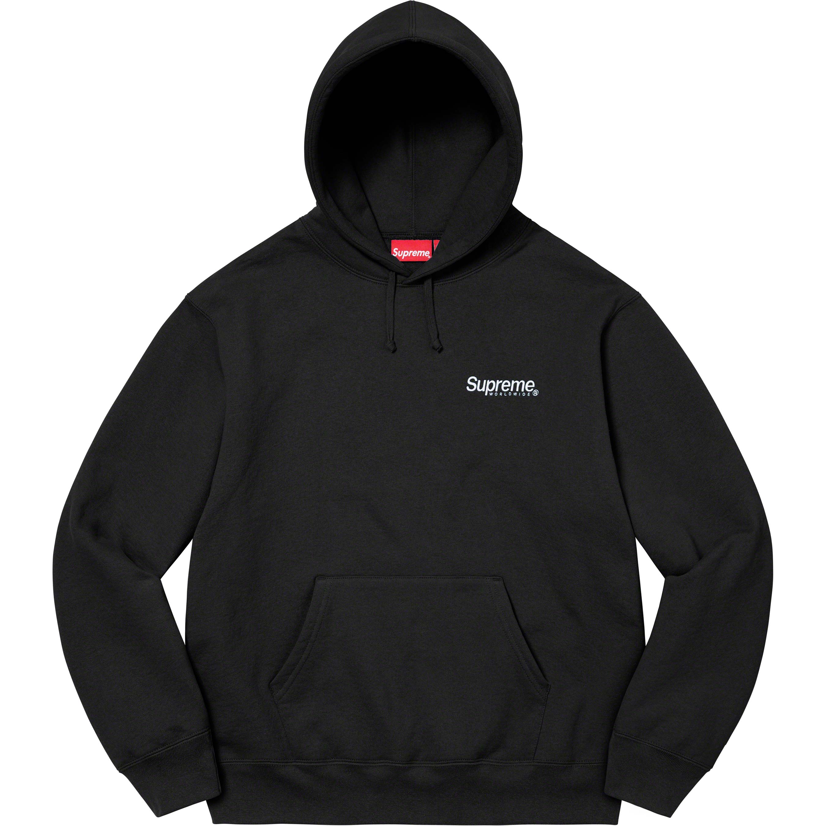 supreme hoodie black and white