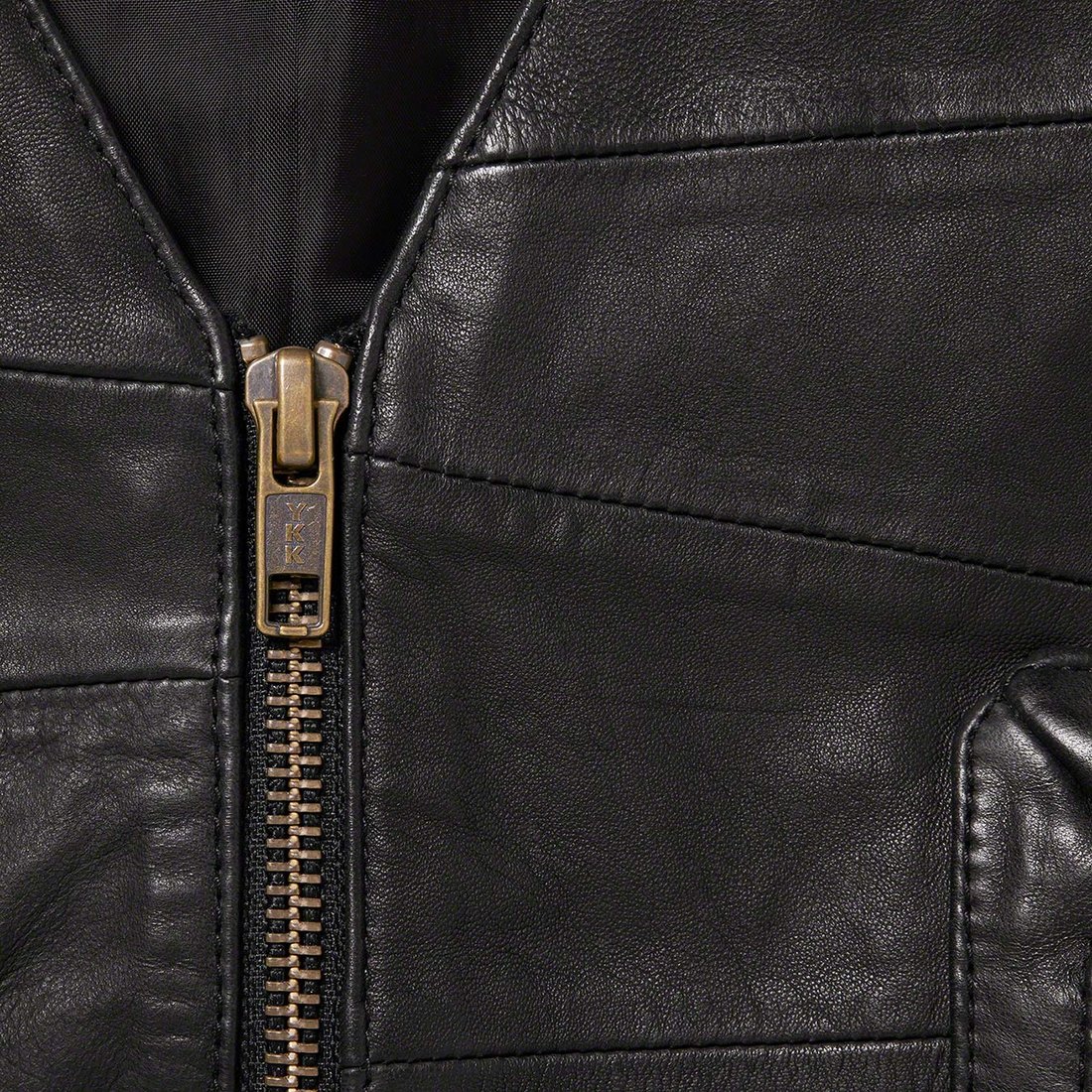 Details on Patchwork Leather Cargo Vest Black from spring summer
                                                    2023 (Price is $398)