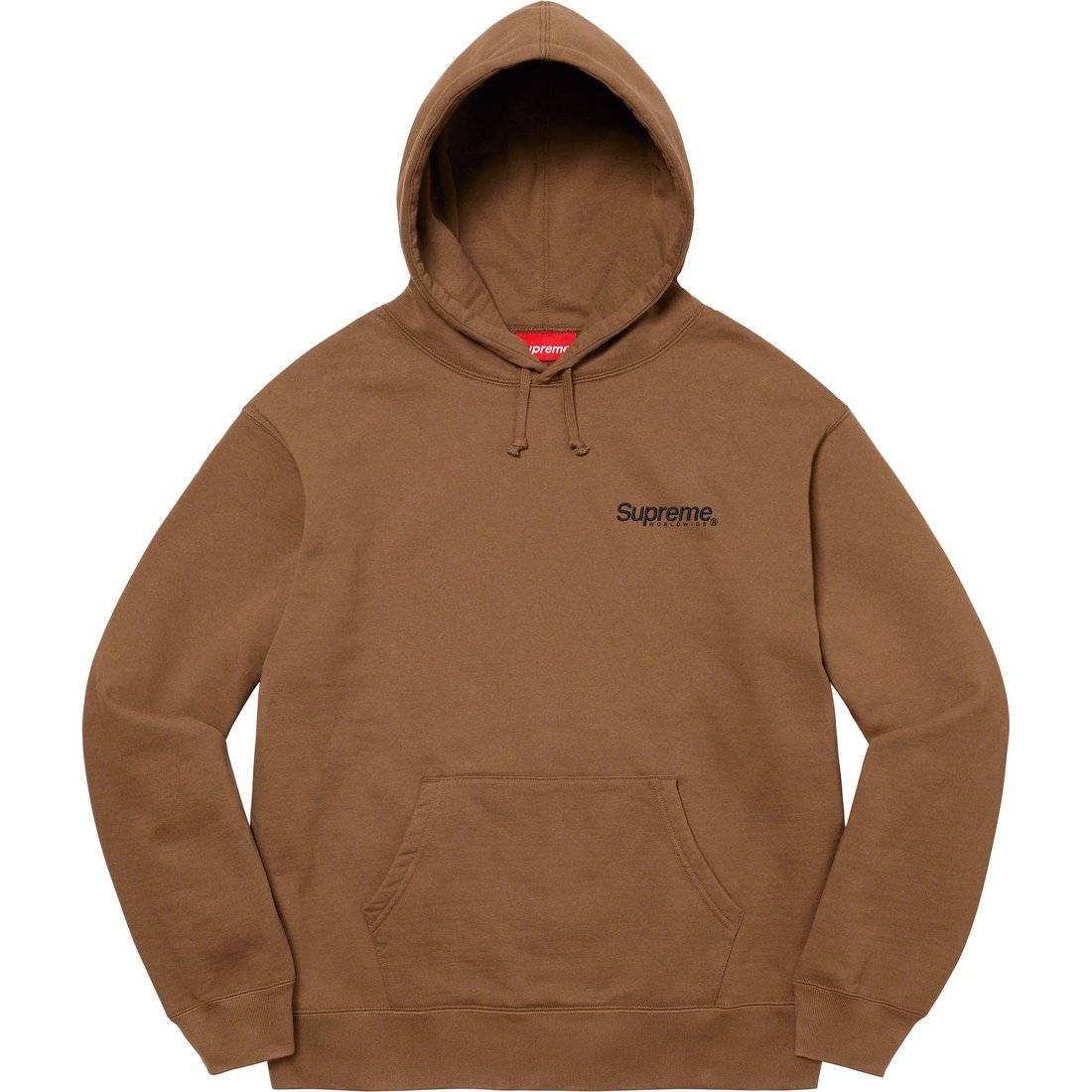 Details on Worldwide Hooded Sweatshirt Olive Brown from spring summer
                                                    2023 (Price is $158)