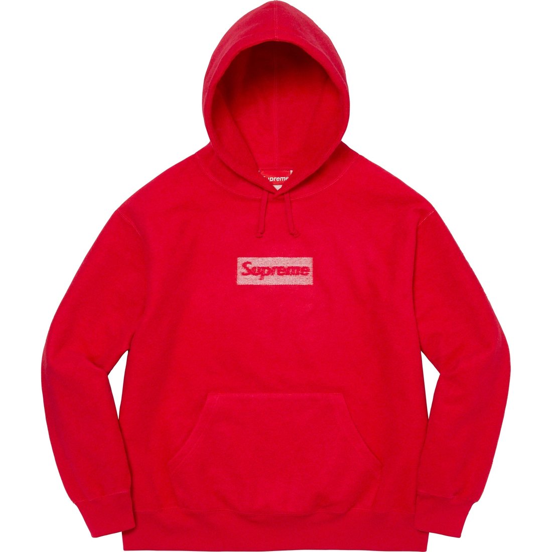 Inside Out Box Logo Hooded Sweatshirt Red