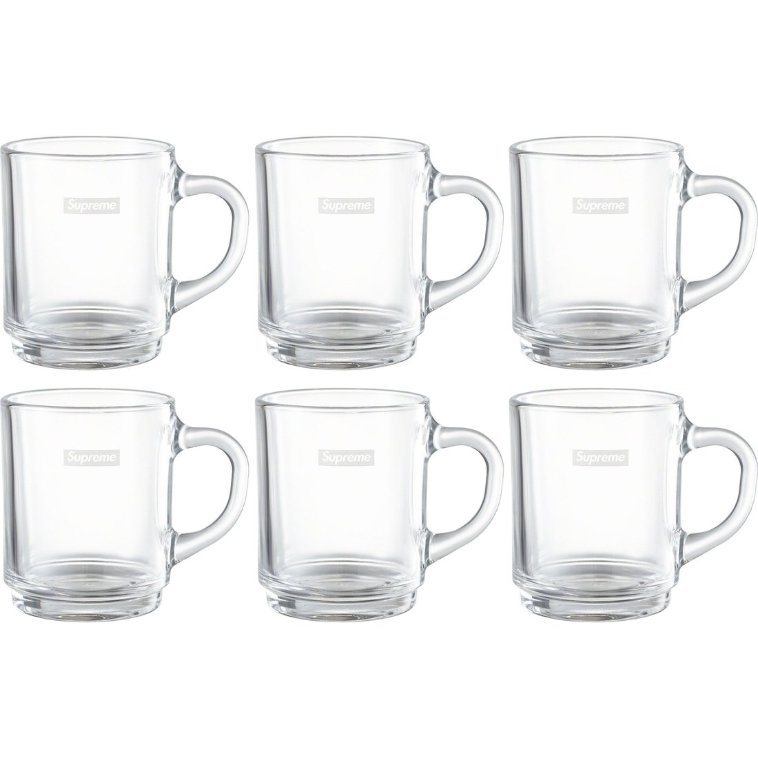 Details on Supreme Duralex Glass Mugs (Set of 6) Clear from spring summer
                                                    2023 (Price is $58)