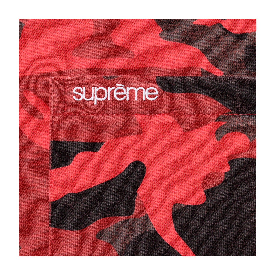Supreme S S Pocket Tee (SS23) - Red Camo - $60
