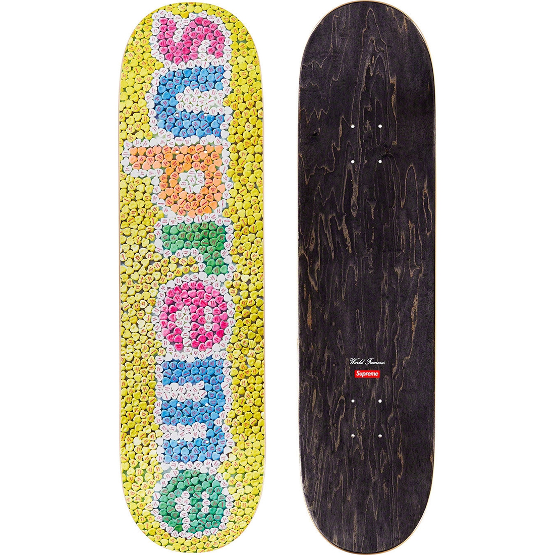 Details on Candy Hearts Skateboard Yellow - 8.375" x 32.125" from spring summer
                                                    2023 (Price is $58)