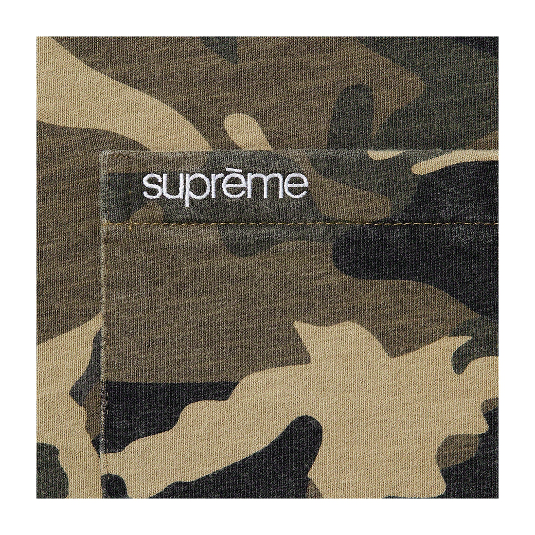 Details on S S Pocket Tee Olive Camo from spring summer 2023 (Price is $60)