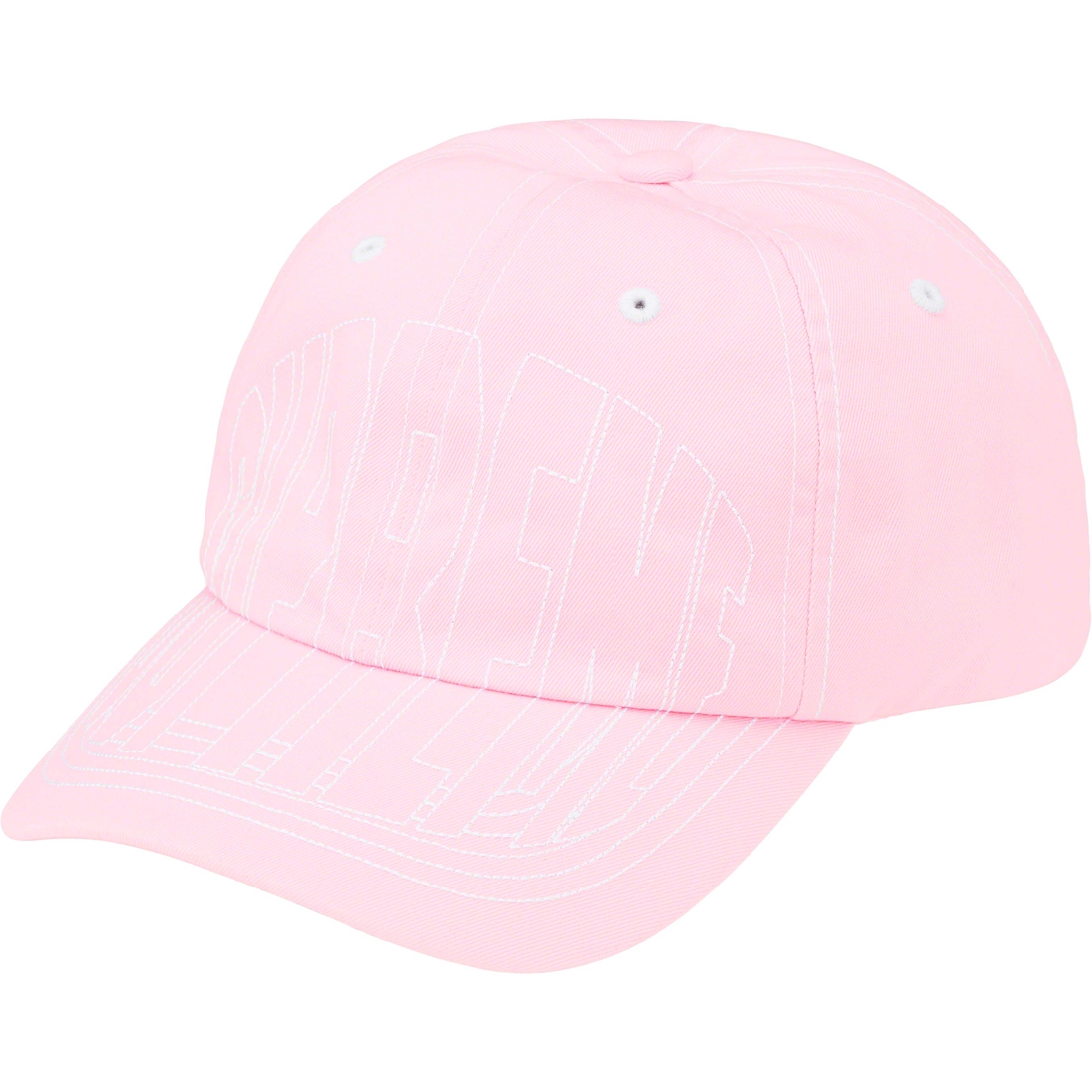 Supreme Visor Stitch 6-Panel (SS23) - Light Pink - $48