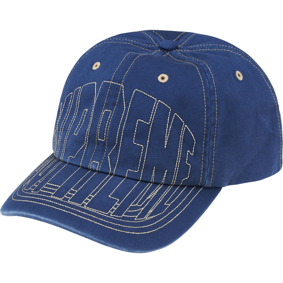 Supreme Visor Stitch 6-Panel (SS23) - Light Navy - $48
