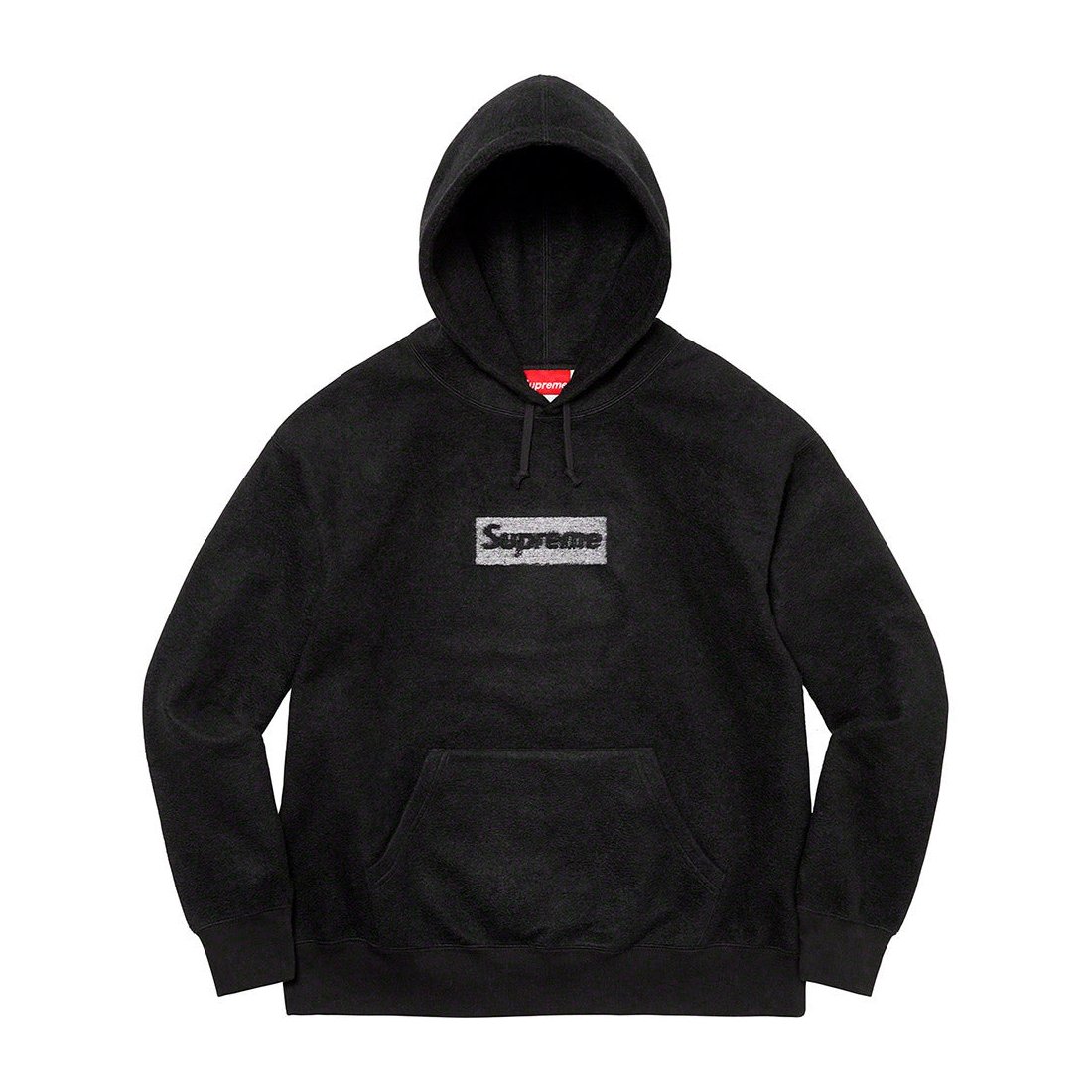 Supreme black hoodie. Red box logo