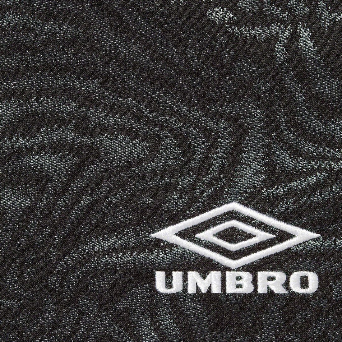 Details on Supreme Umbro Jacquard Animal Print Soccer Short Black from spring summer 2023 (Price is $110)