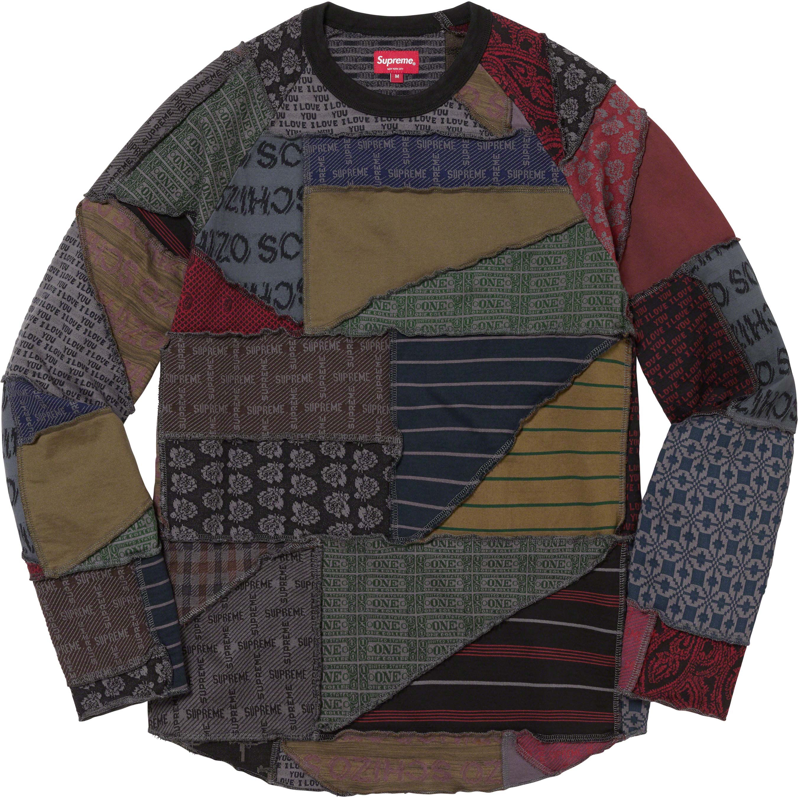 Patchwork Jacquard L S Top - spring summer 2023 - Supreme