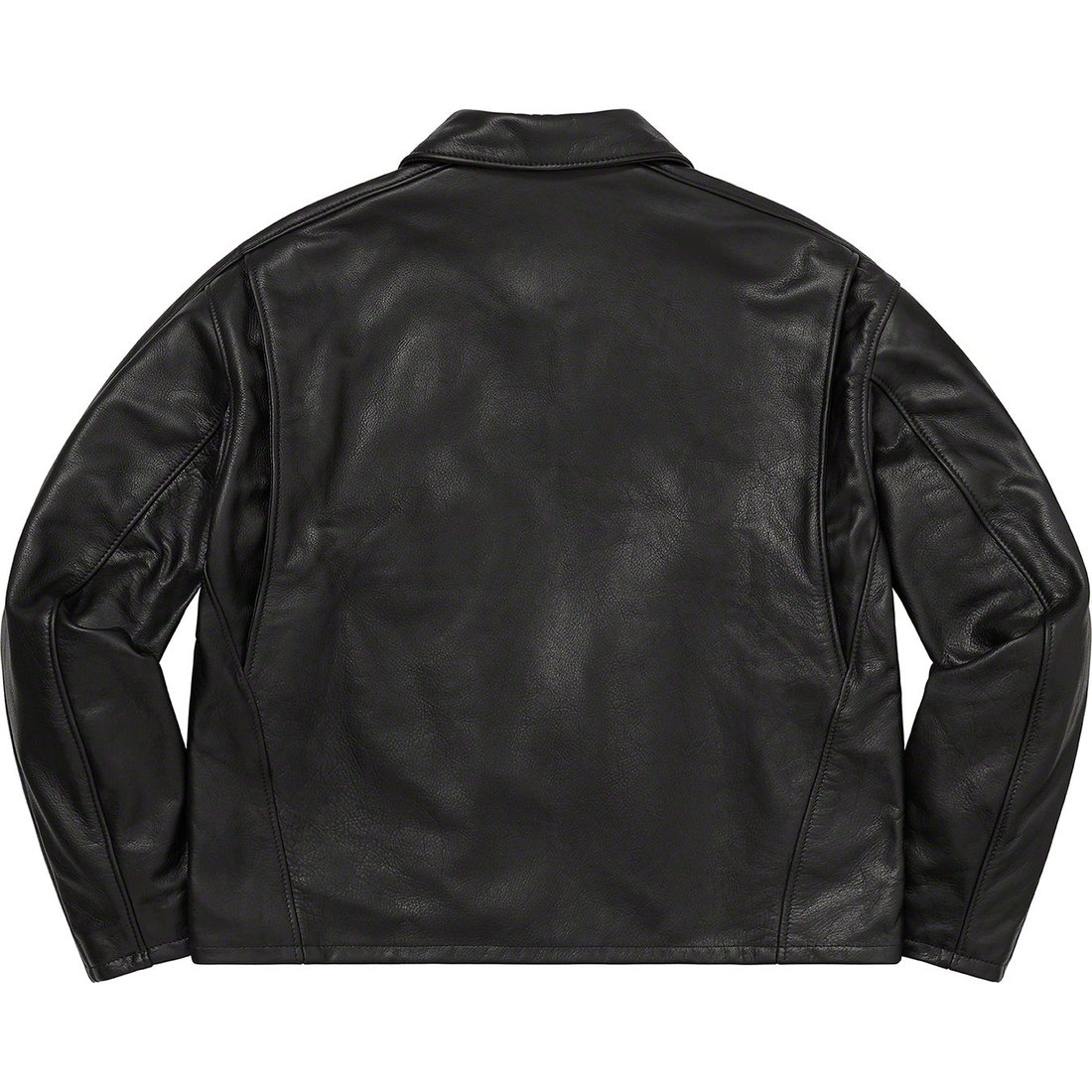 Details on Supreme Schott Leather Racer Jacket Black from spring summer
                                                    2023 (Price is $798)