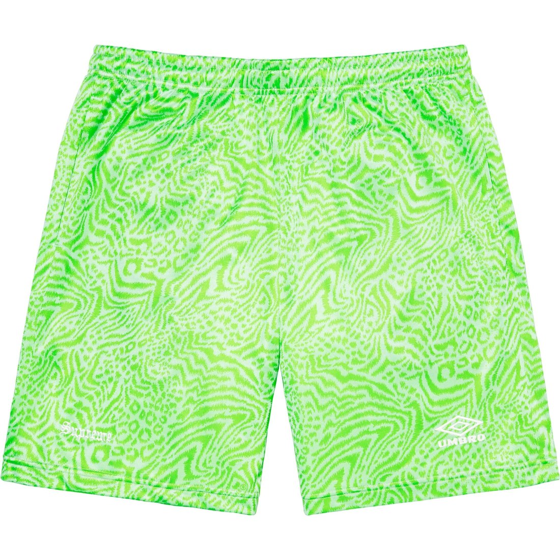 Details on Supreme Umbro Jacquard Animal Print Soccer Short White from spring summer
                                                    2023 (Price is $110)