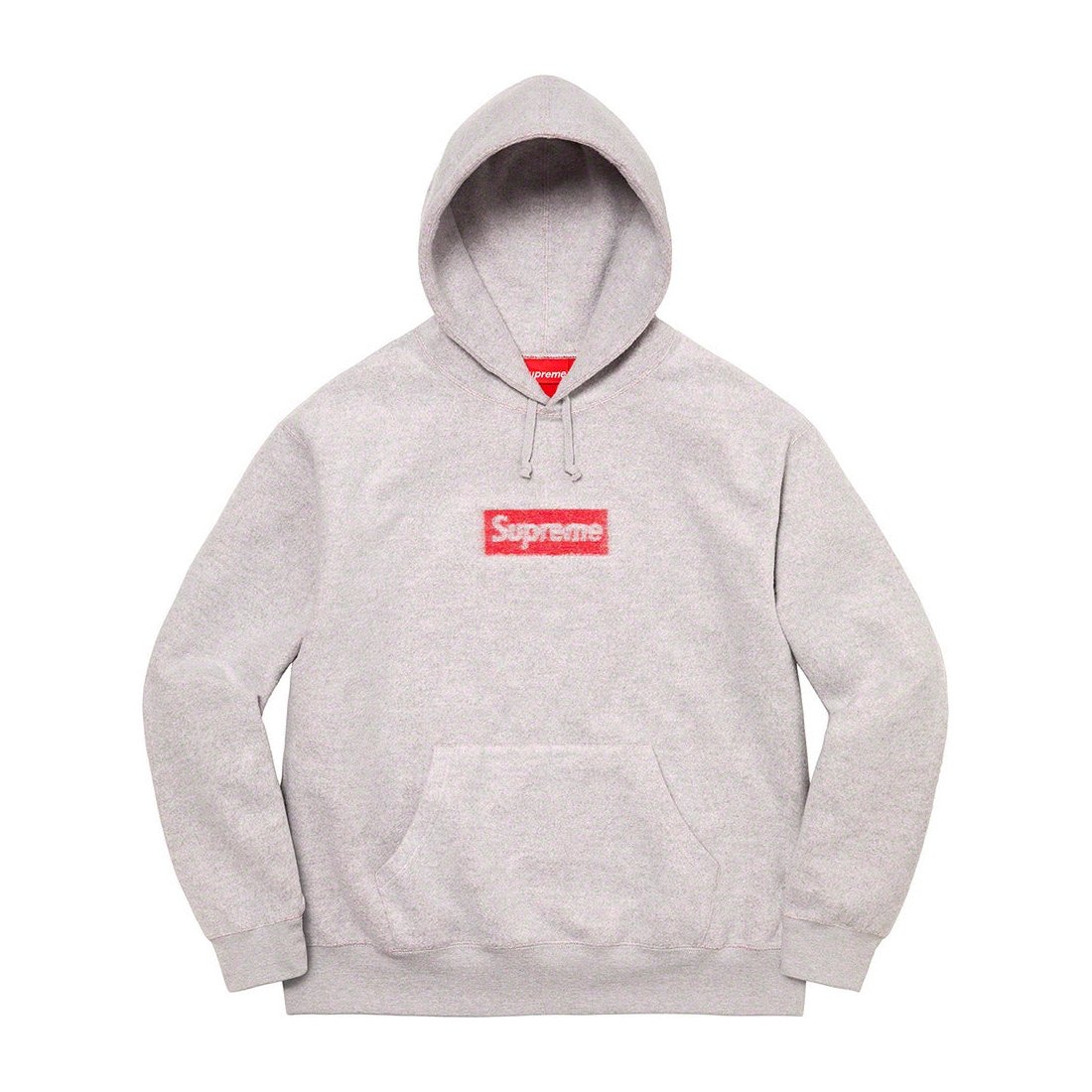 Details on Inside Out Box Logo Hooded Sweatshirt Heather Grey from spring summer 2023 (Price is $168)