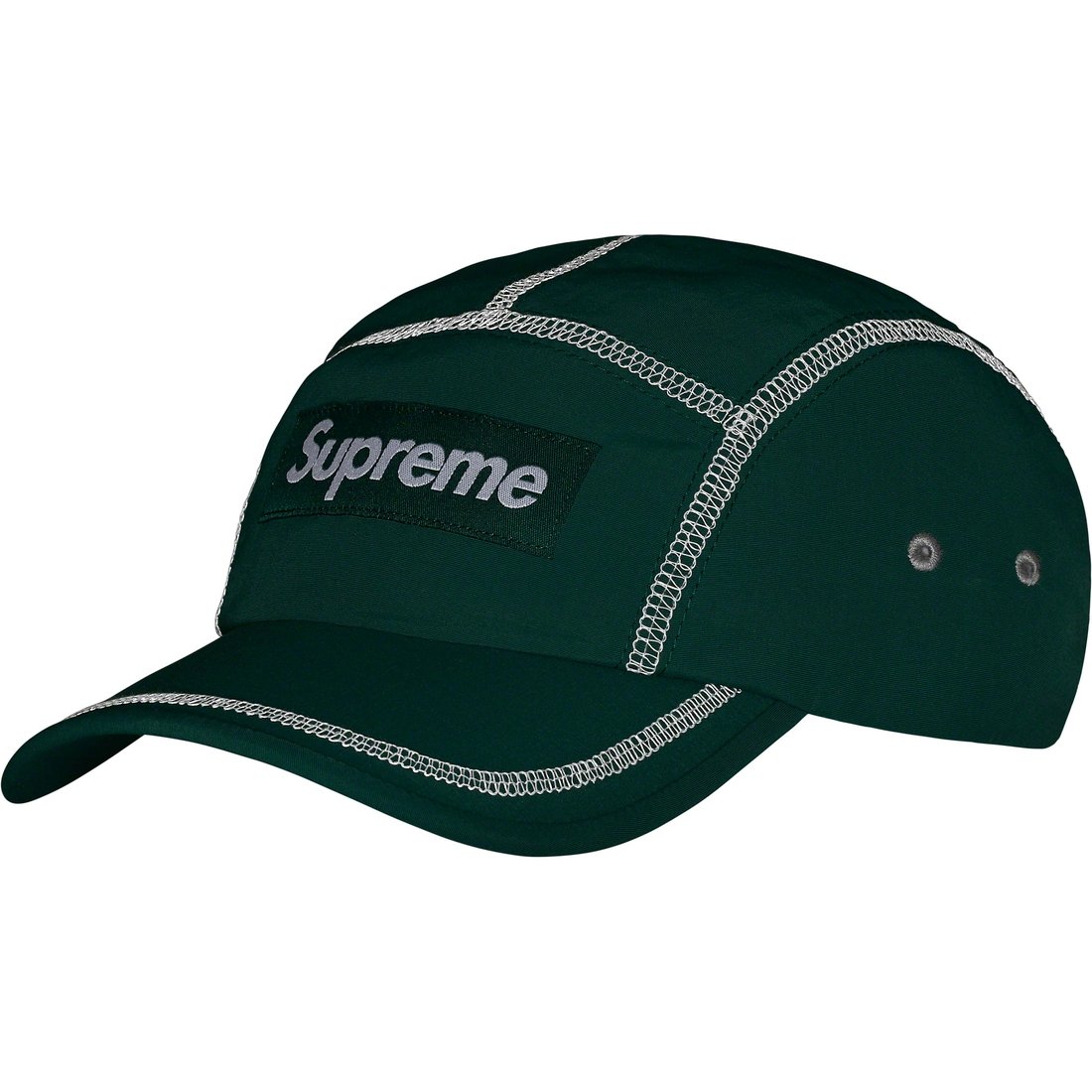 Details on Reflective Stitch Camp Cap Dark Green from spring summer
                                                    2023 (Price is $54)