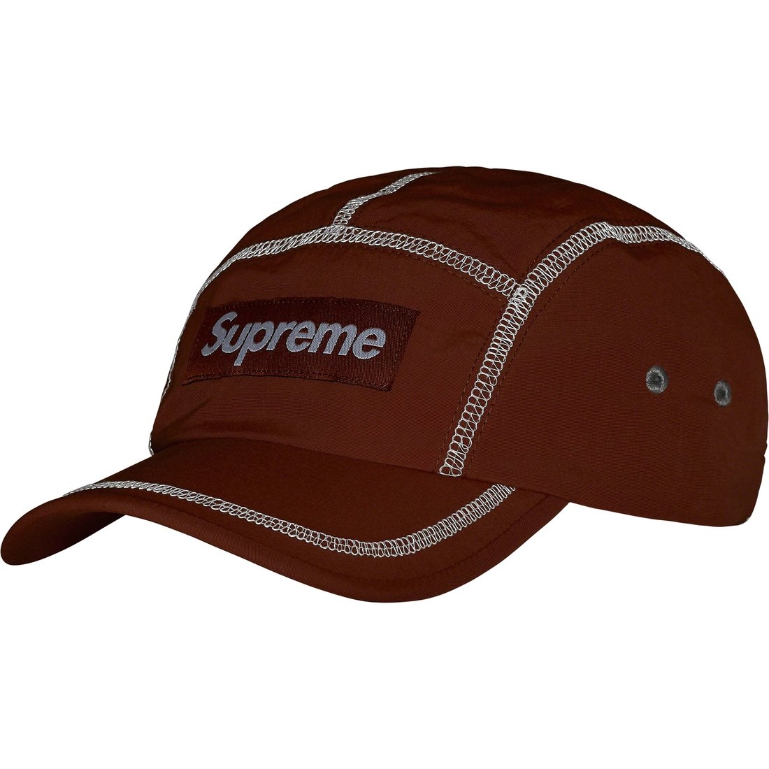 Details on Reflective Stitch Camp Cap Brown from spring summer
                                                    2023 (Price is $54)