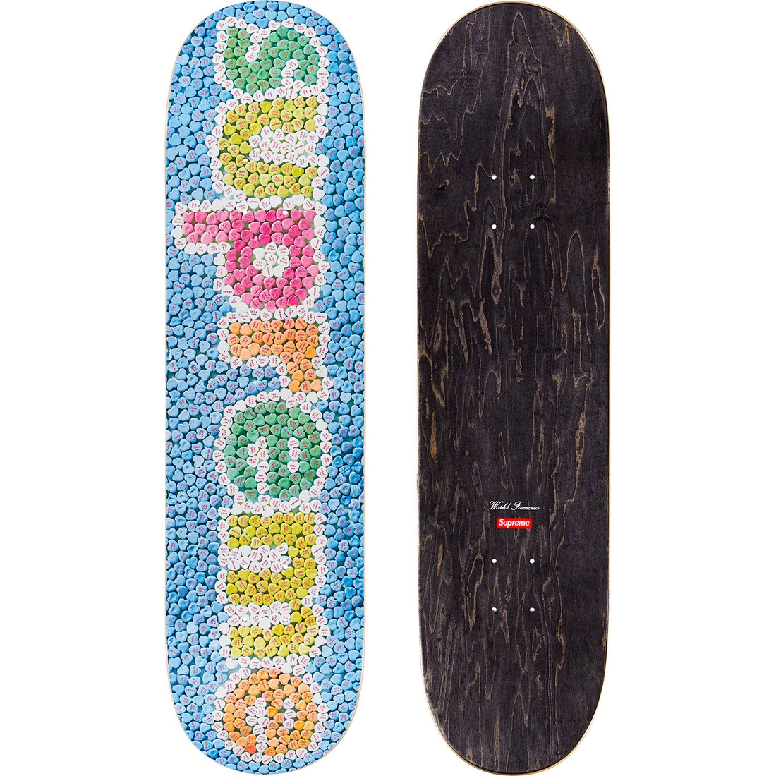 Details on Candy Hearts Skateboard Blue - 8.125" x 32" from spring summer
                                                    2023 (Price is $58)