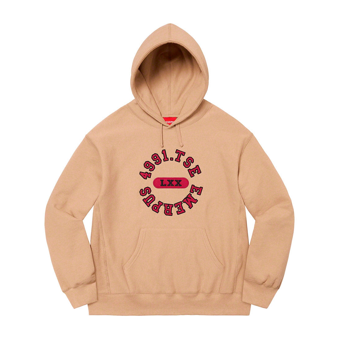 Details on Reverse Hooded Sweatshirt Dark Tan from spring summer
                                                    2023 (Price is $158)