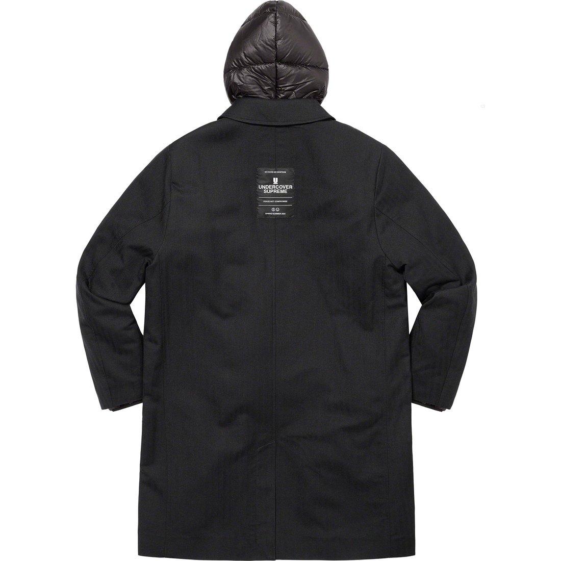 Details on Supreme UNDERCOVER Trench + Puffer Jacket Black from spring summer
                                                    2023 (Price is $498)