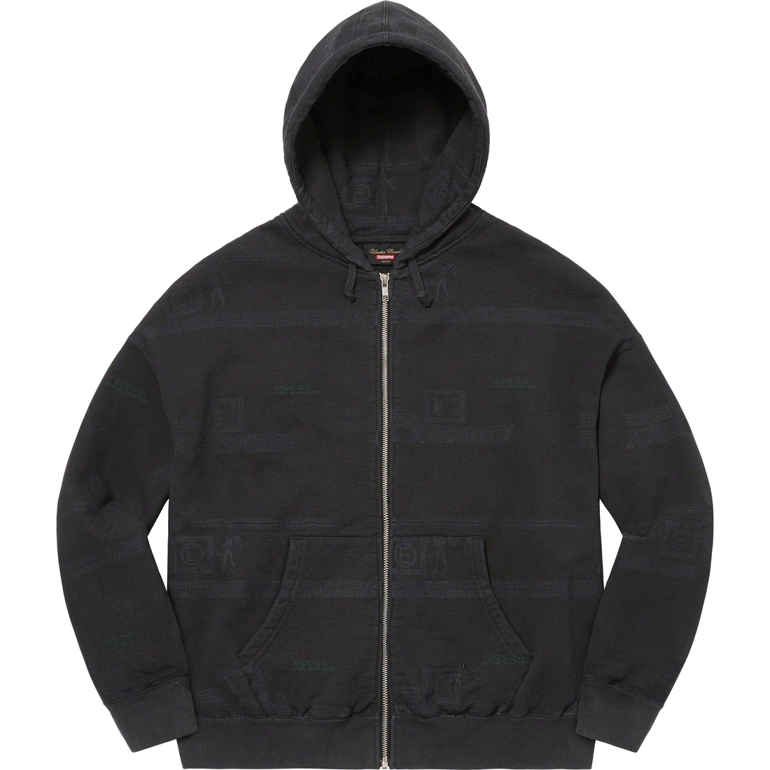 Details on Supreme UNDERCOVER Zip Up Hooded Sweatshirt Black from spring summer 2023 (Price is $188)