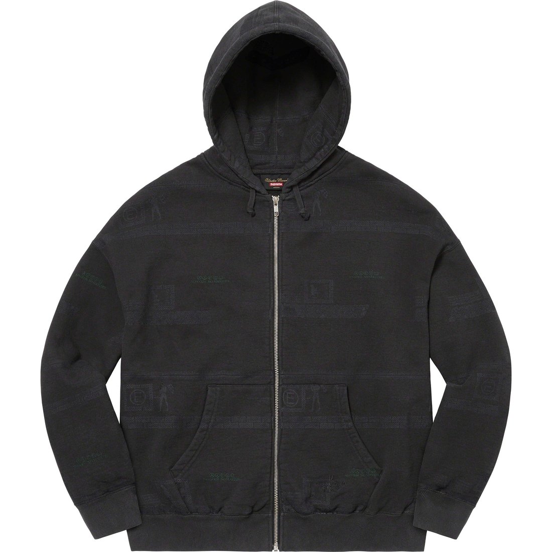 Details on Supreme UNDERCOVER Zip Up Hooded Sweatshirt Black from spring summer
                                                    2023 (Price is $188)