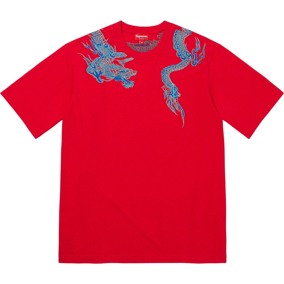 Details on Dragon Wrap S S Top Red from spring summer 2023 (Price is $88)