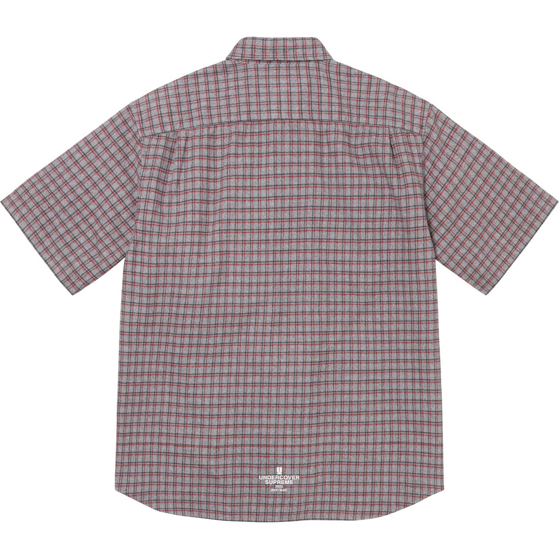 Details on Supreme UNDERCOVER S S Flannel Shirt Grey Plaid from spring summer
                                                    2023 (Price is $138)