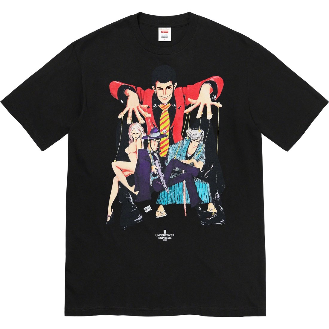 Details on Supreme UNDERCOVER Lupin Tee Black from spring summer
                                                    2023 (Price is $54)