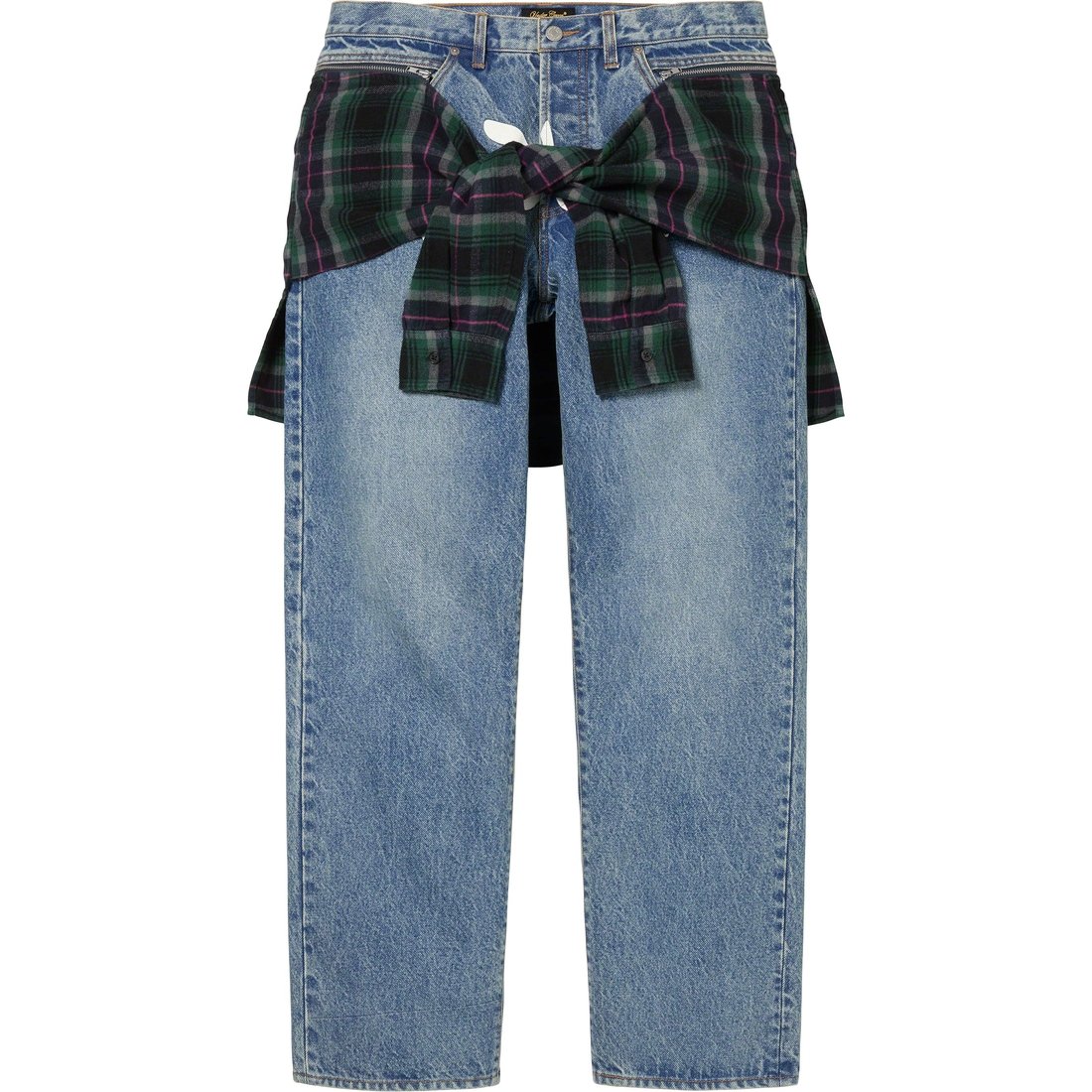 Details on Supreme UNDERCOVER Layered Jean Washed Indigo from spring summer
                                                    2023 (Price is $228)