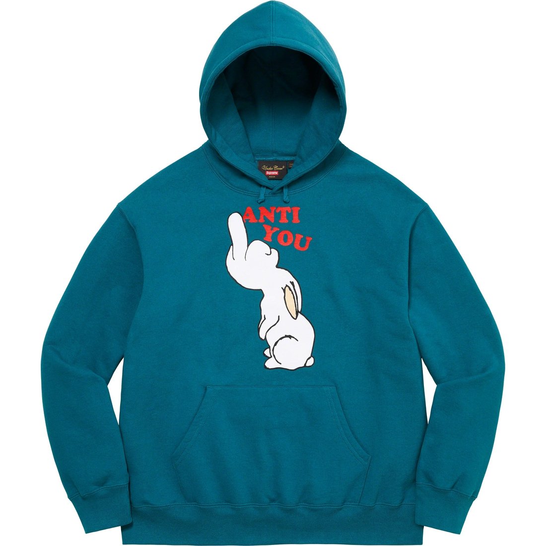 Details on Supreme UNDERCOVER Anti You Hooded Sweatshirt Marine Blue from spring summer 2023 (Price is $178)