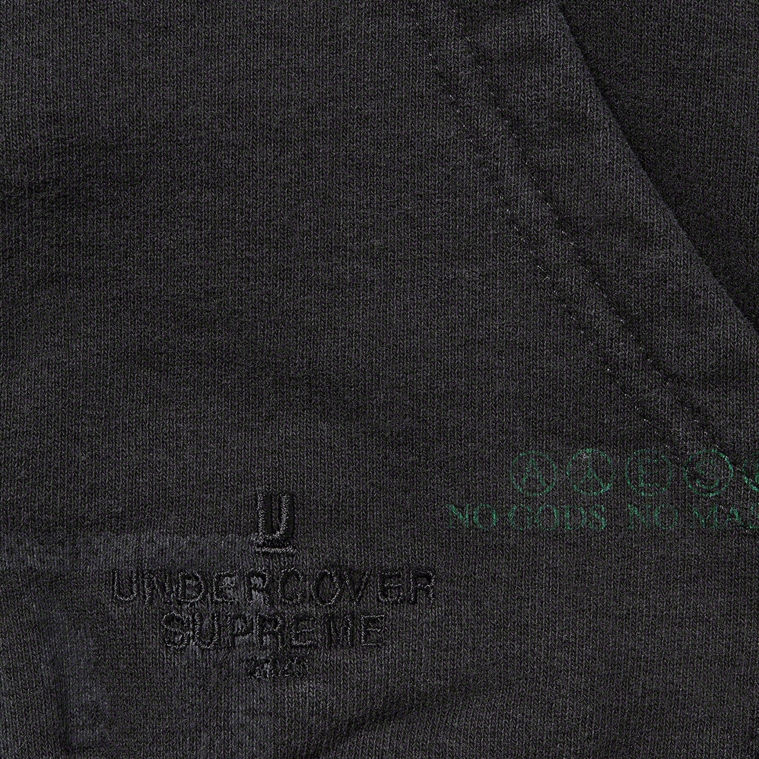 Details on Supreme UNDERCOVER Zip Up Hooded Sweatshirt Black from spring summer 2023 (Price is $188)
