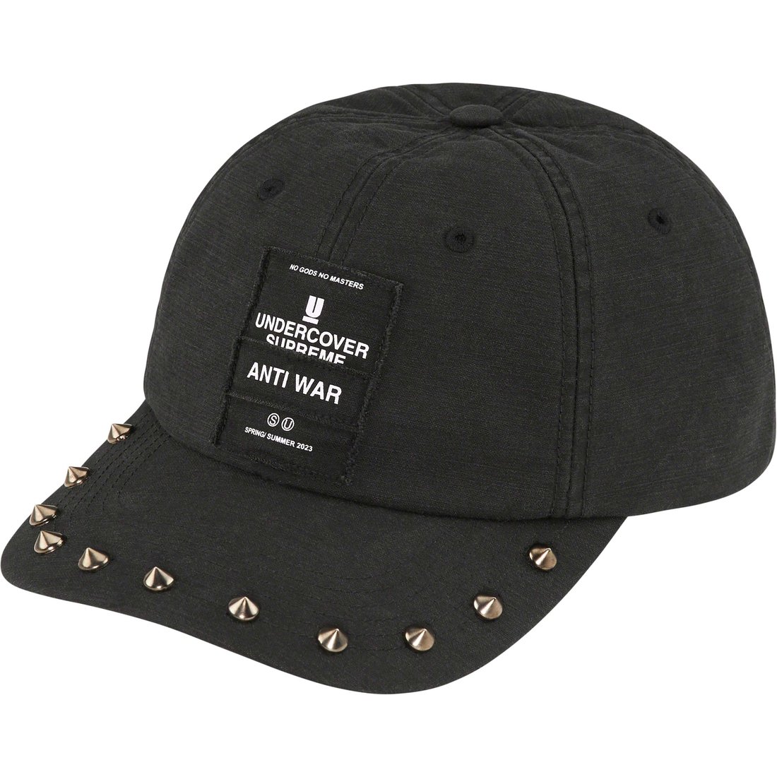 Details on Supreme UNDERCOVER Studded 6-Panel Black from spring summer 2023 (Price is $58)