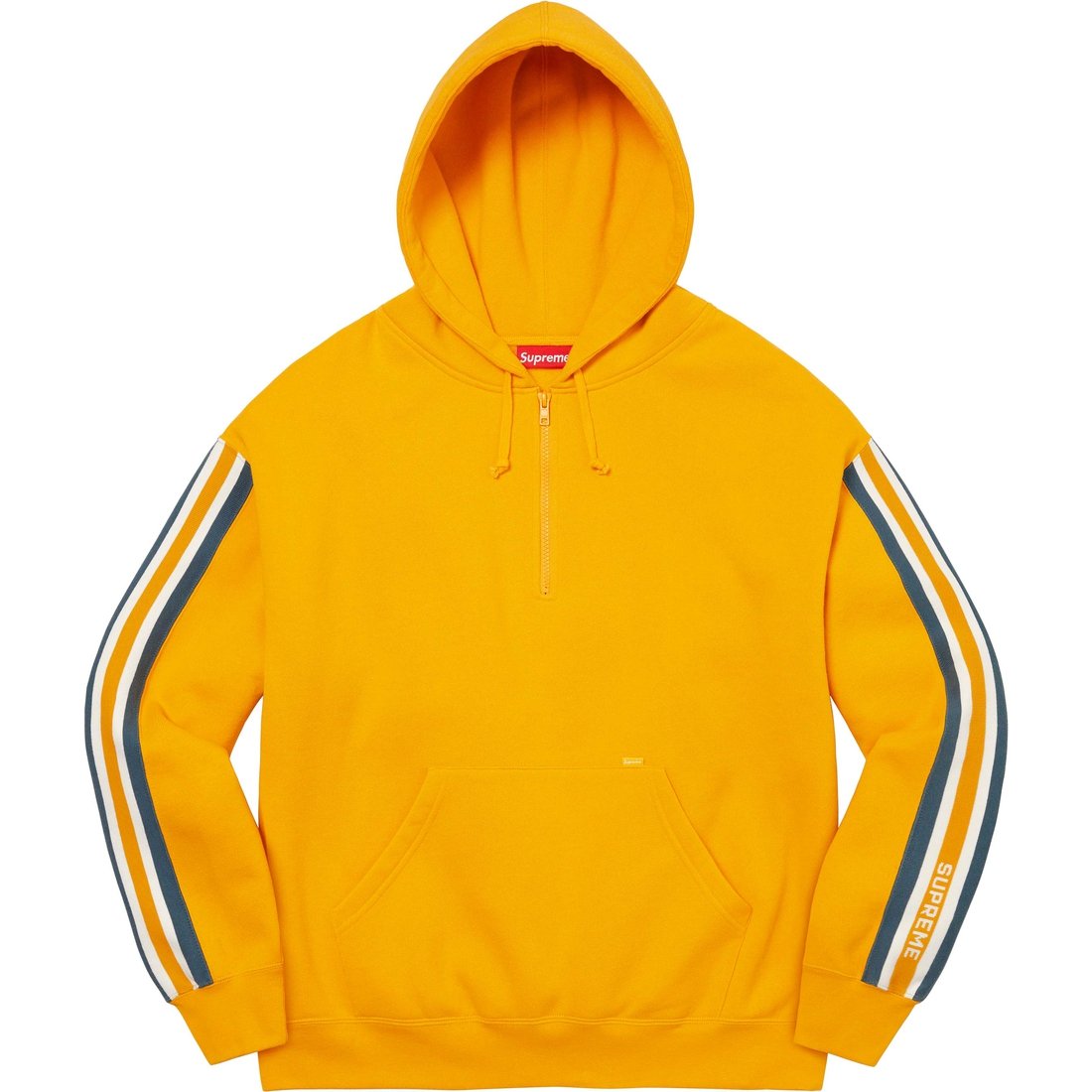 Details on Half Zip Hooded Sweatshirt Bright Gold from spring summer
                                                    2023 (Price is $158)