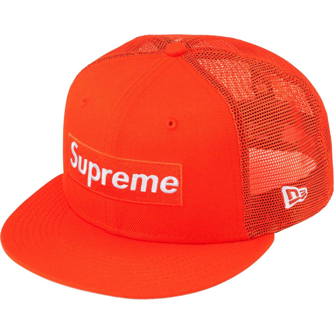 Supreme Box Logo Mesh Back New Era (SS23) - Orange - $50