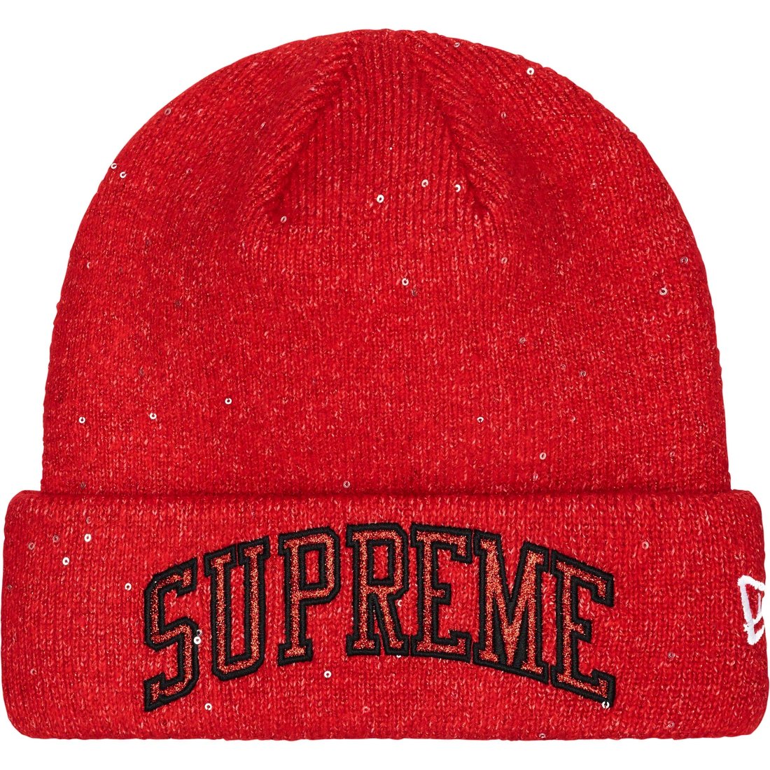 Details on New Era Metallic Arc Beanie Red from spring summer
                                                    2023 (Price is $48)