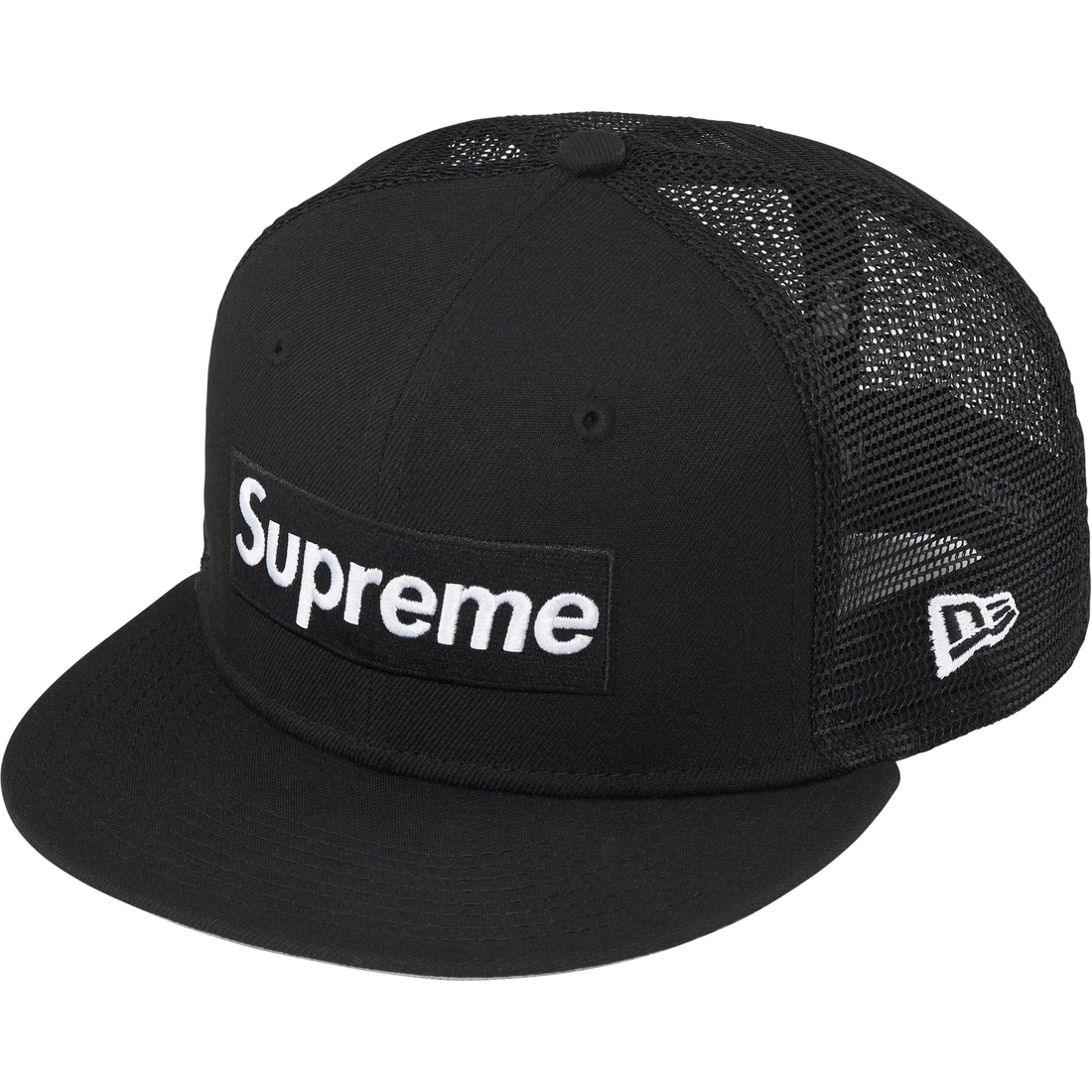 Details on Box Logo Mesh Back New Era Black from spring summer
                                                    2023 (Price is $50)
