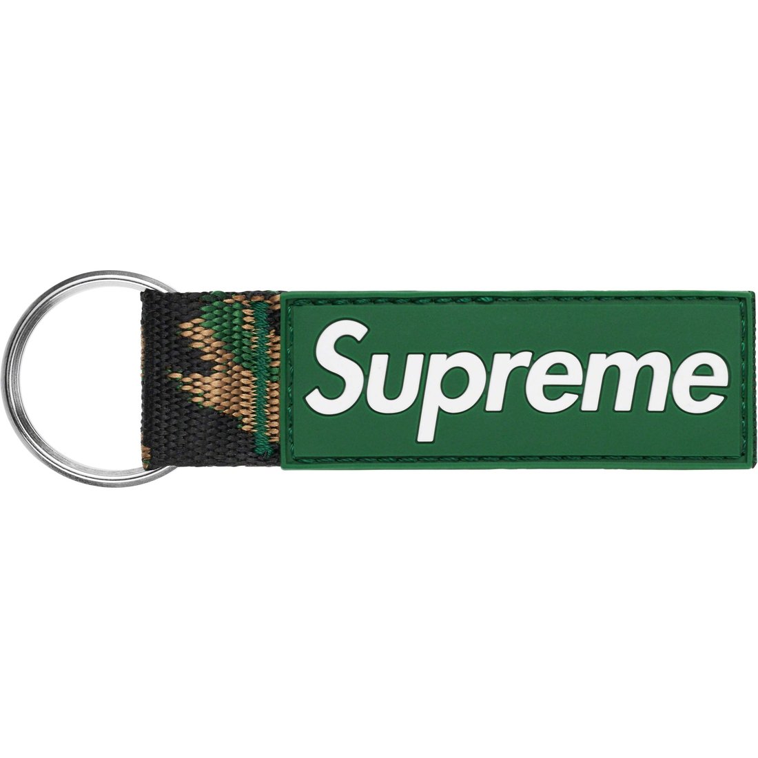 Details on Webbing Keychain Green Camo from spring summer
                                                    2023 (Price is $18)